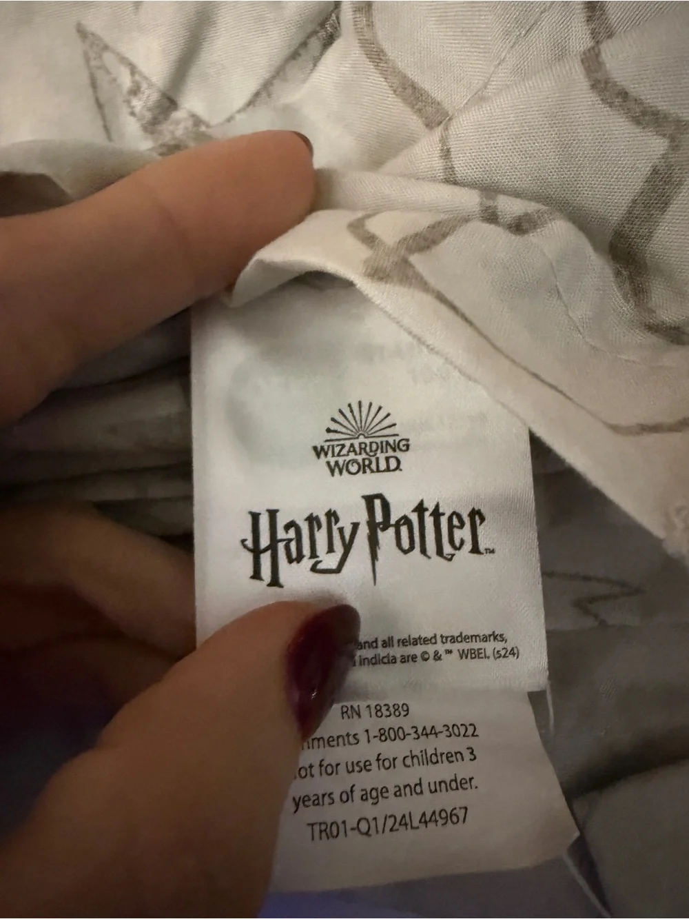 Hogwarts Crest Gray & White Decorative Curtain Panels - Set of 2